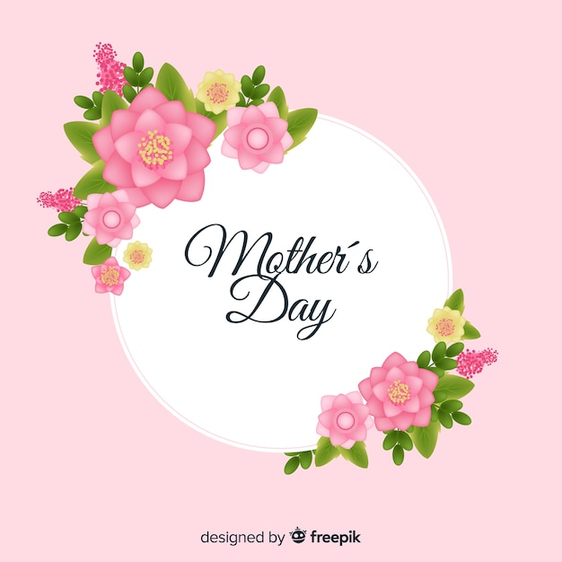 Floral frame mother's day background