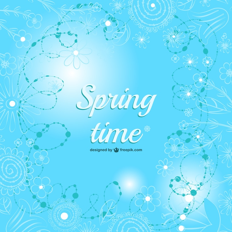 Free Vector floral frame spring design