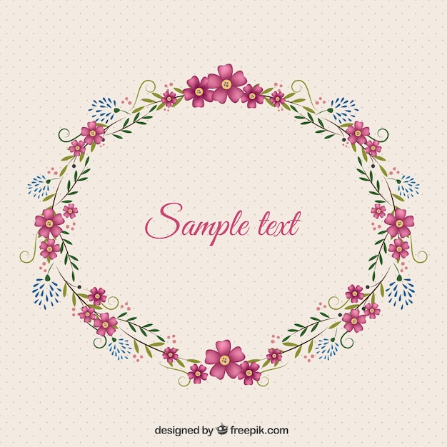 Free vector floral frame template