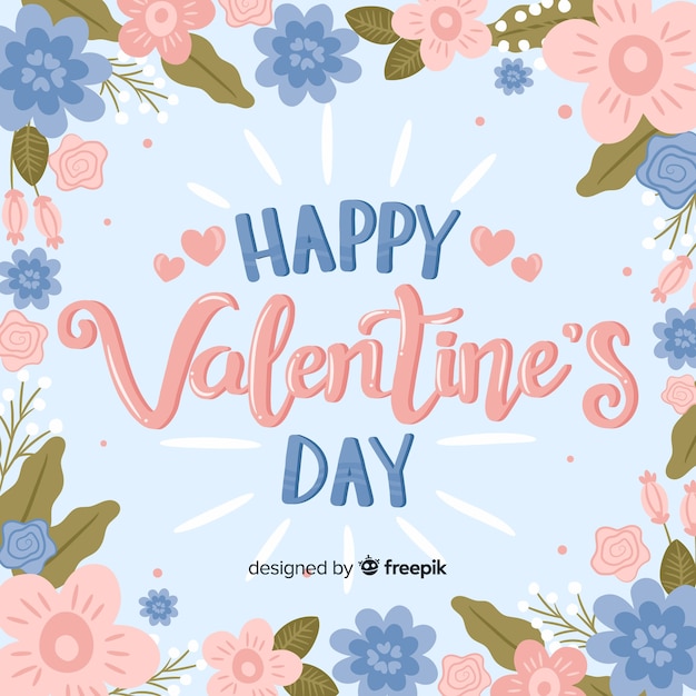 Floral frame valentine background