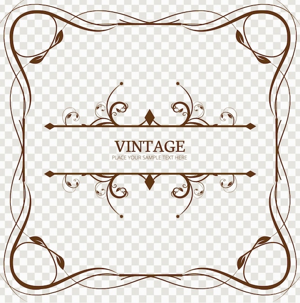 Floral frame in vintage style