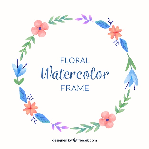 Free vector floral frame with different species