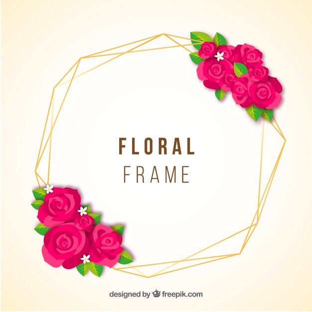 Floral frame with different species