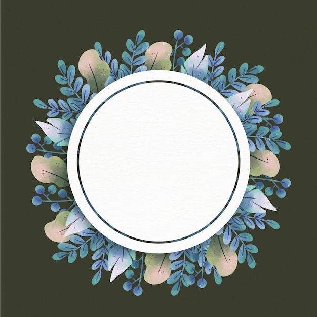 Floral frame with empty space