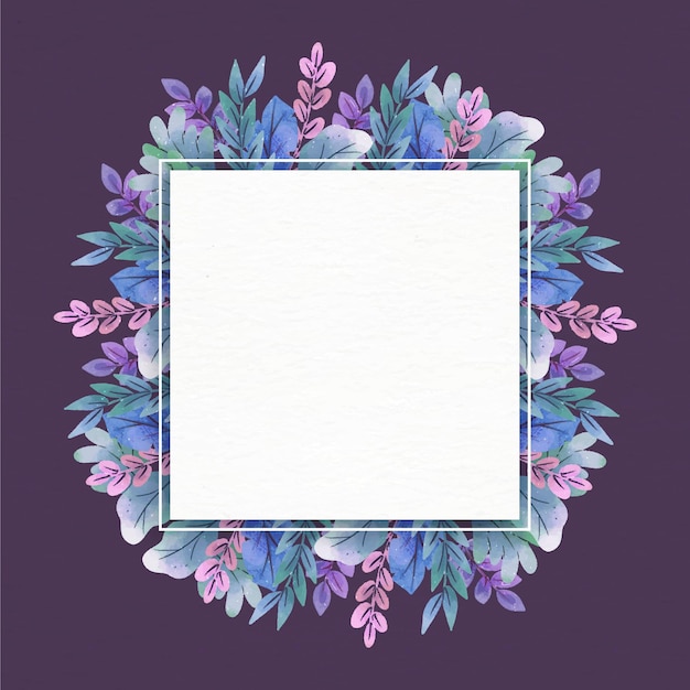 Free vector floral frame with white space