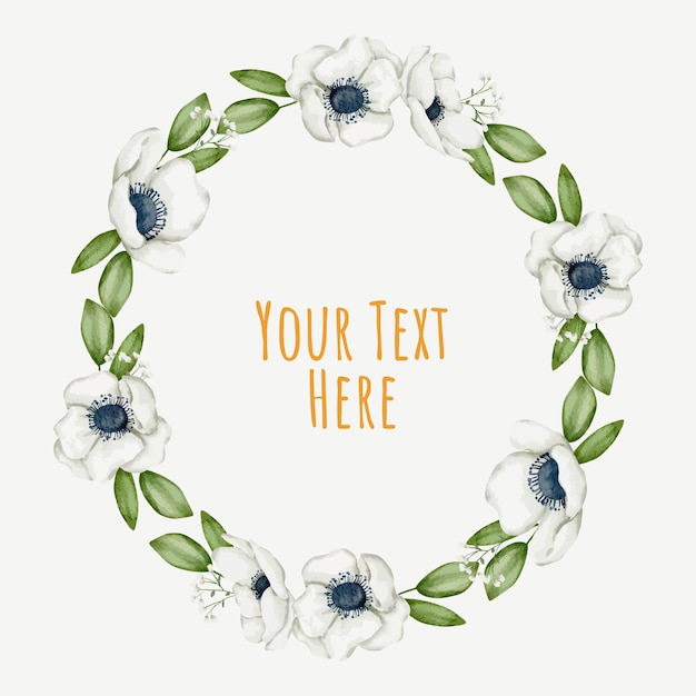 Free vector floral frame wreath