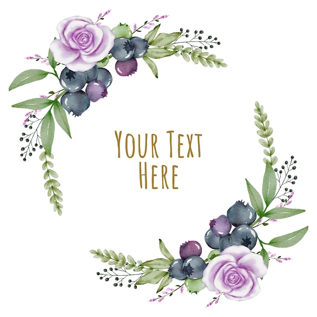 Free vector floral frame wreath