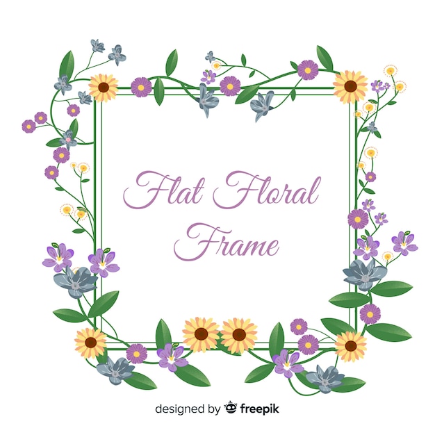 Free vector floral frame