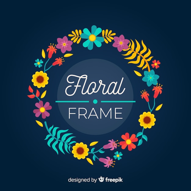 Free vector floral frame