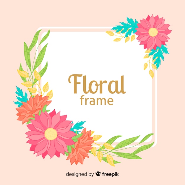 Free vector floral frame