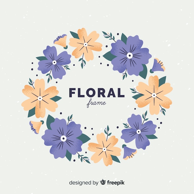 Free vector floral frame