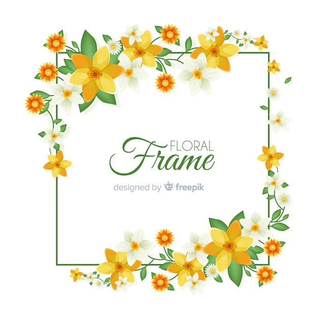 Free vector floral frame