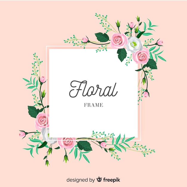 Free vector floral frame