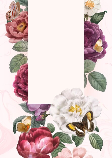 Floral framed background