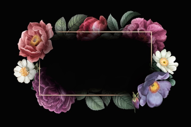 Floral framed card