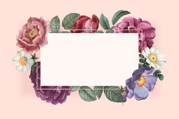 Floral framed card