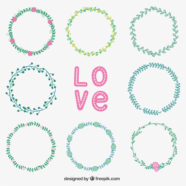 Free vector floral frames collection