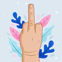 Free vector floral fuck you symbol