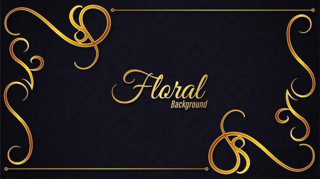 Floral  golden banner design