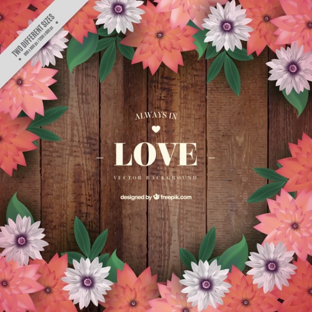 Free Vector floral hand drawn love background
