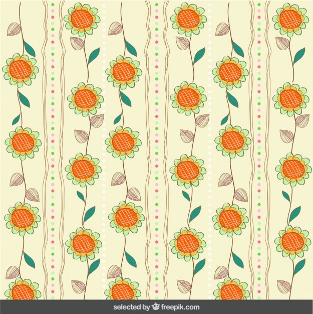 Floral hand drawn pattern