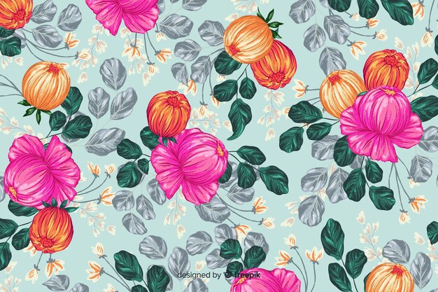 Floral hand painted background