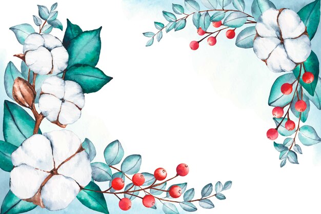 Floral hand-painted realistic background