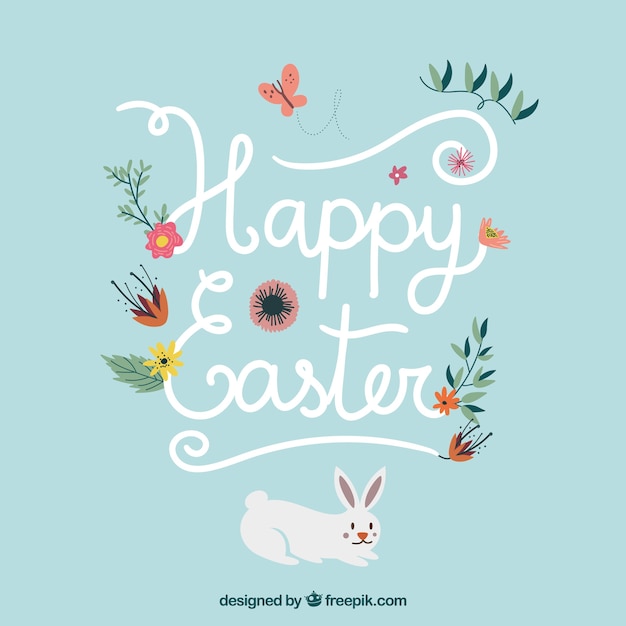 Floral happy Easter background