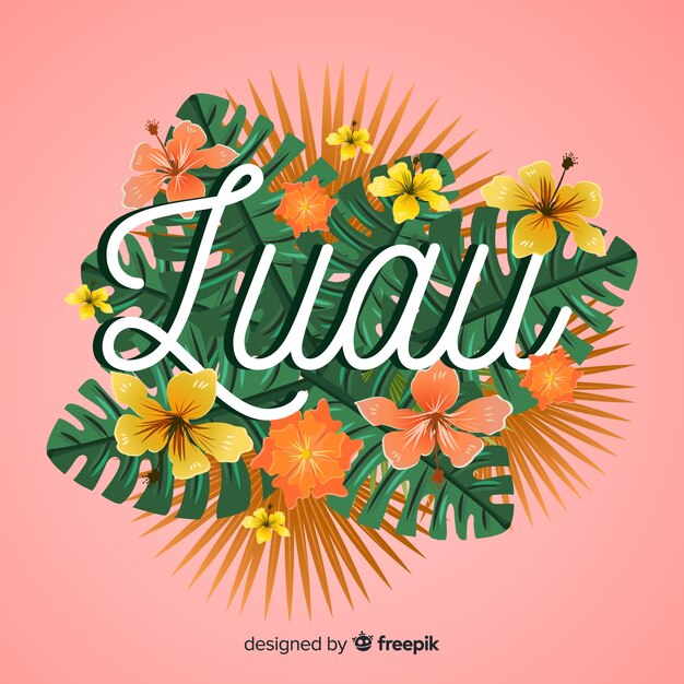 Floral hawaiian luau background