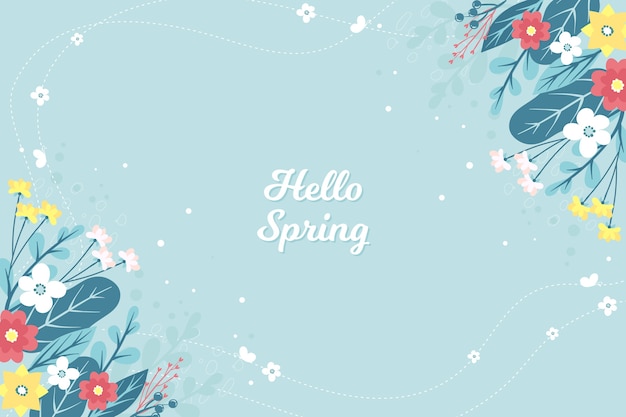 Ciao floreale concetto di primavera