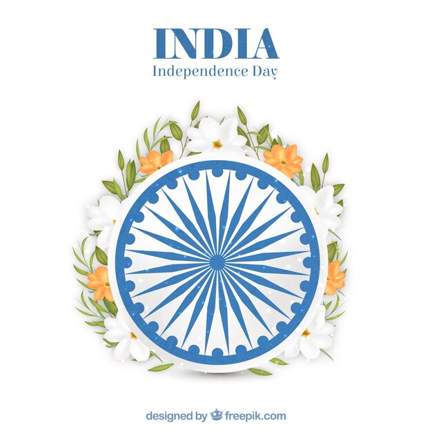Floral india independence day design