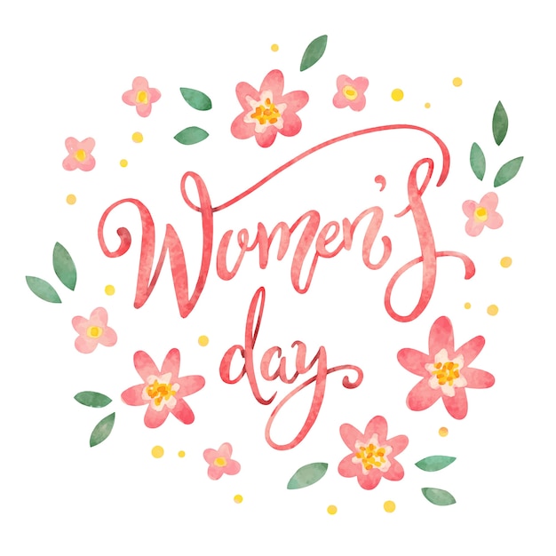 Free vector floral international women's day