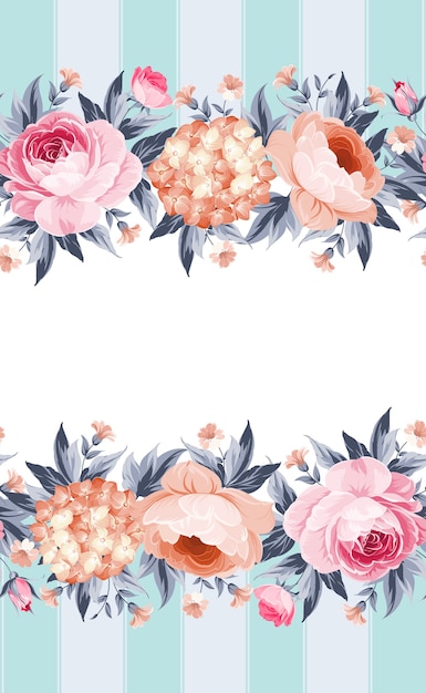 Free vector floral invitation card.