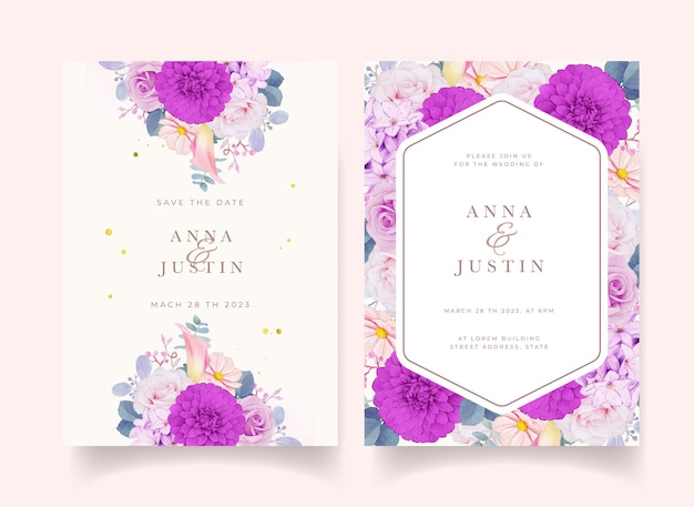 floral invitation card