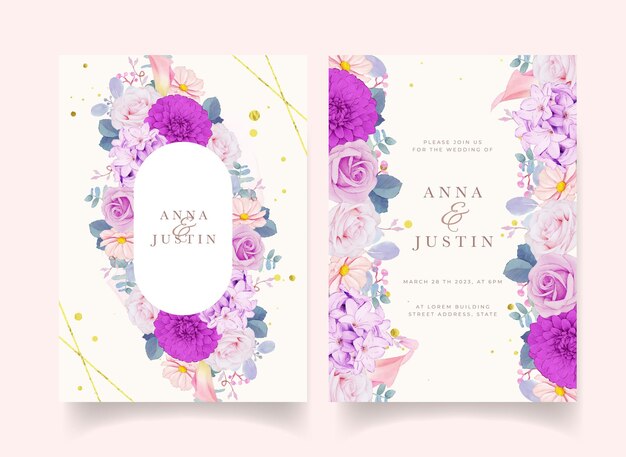 floral invitation card