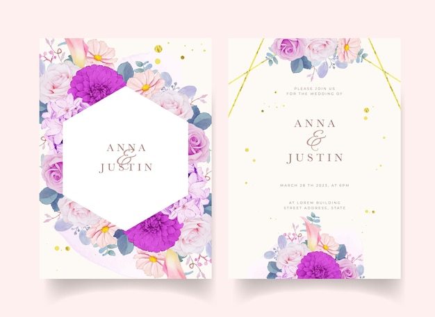 floral invitation card