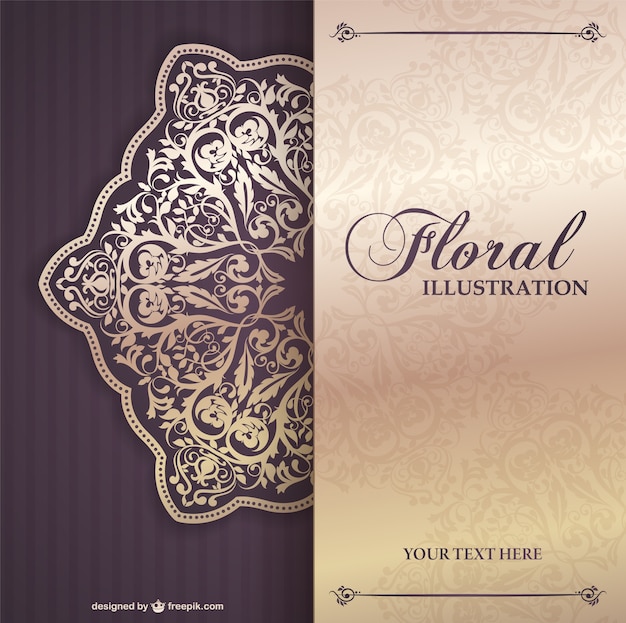 Free vector floral invitation template