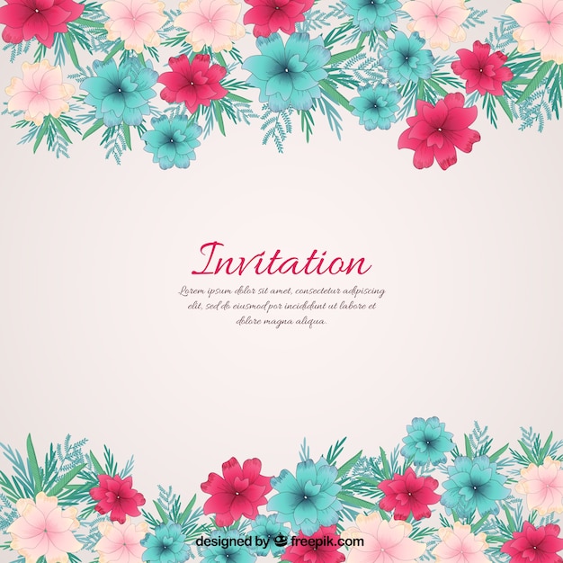 Floral invitation