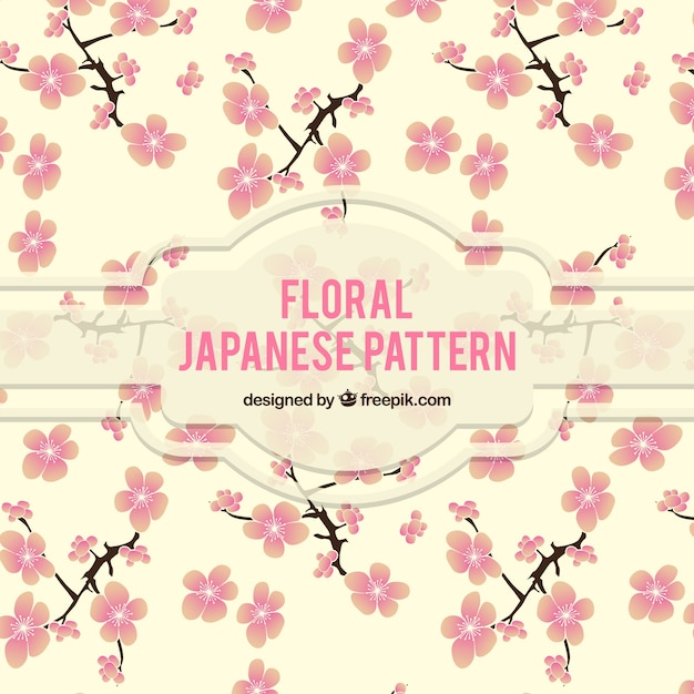 Free vector floral japanese pattern