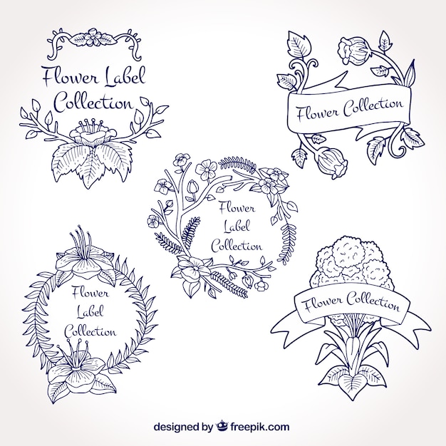 Floral label collection