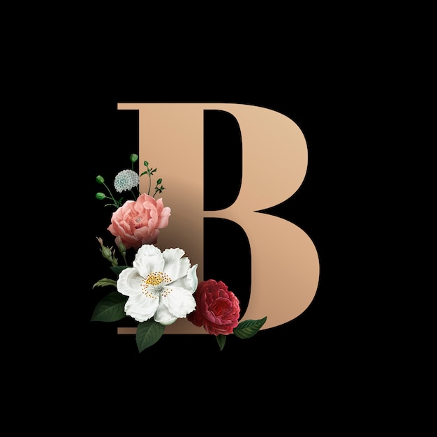 Цветочный шрифт B