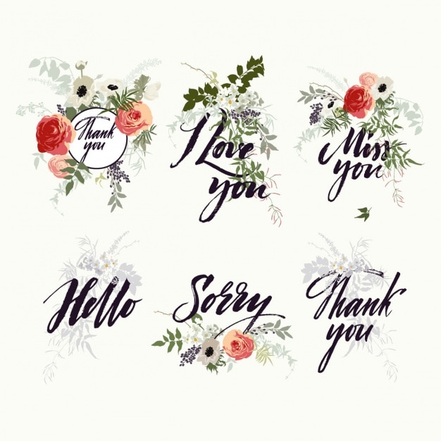 Floral letterinig designs