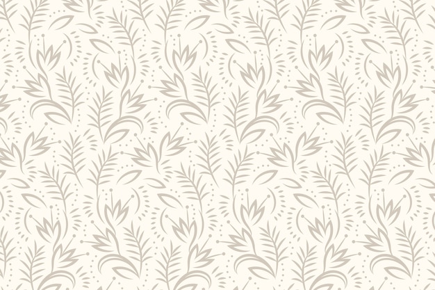 Floral line art flat design background