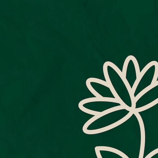 Free vector floral line green background