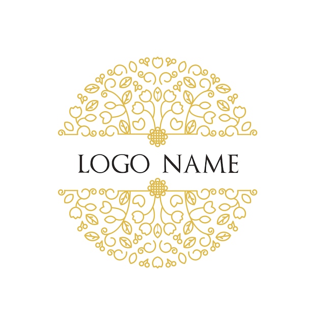 Free vector floral logo template