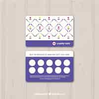 Free vector floral loyalty card template