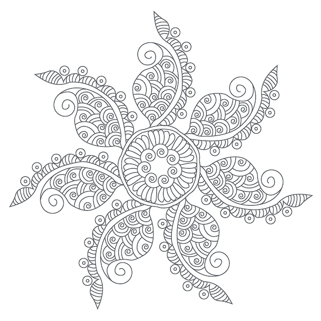 Free Vector floral manadala background
