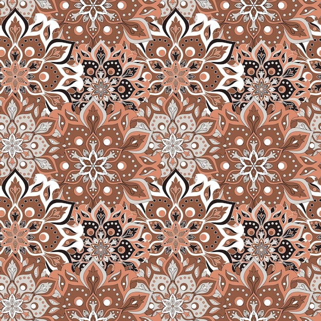 floral mandala seamless pattern
