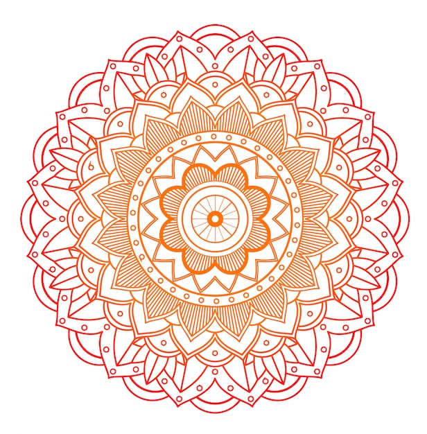 Free vector floral mandala on white