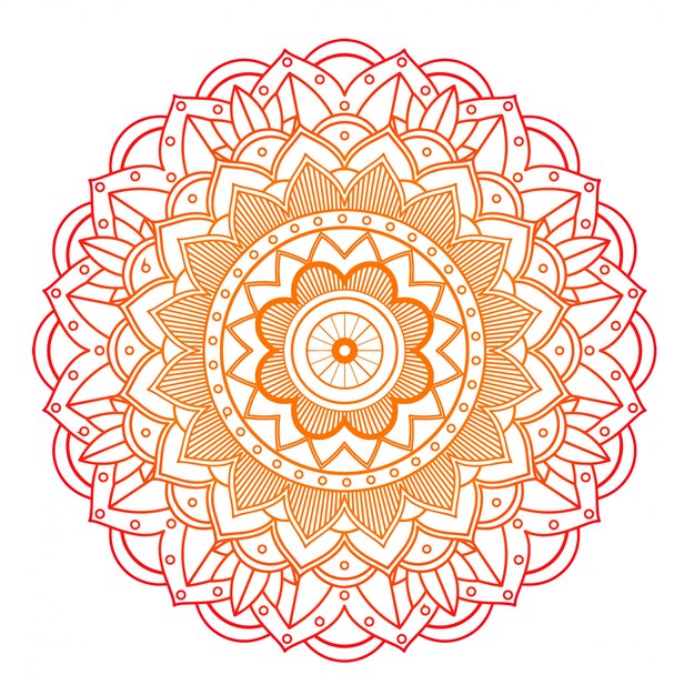 floral mandala on white